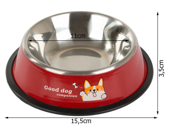 Metal anti-slip dog bowl 150ml