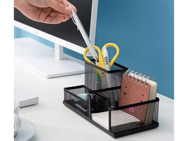 Metal desk organiser 3 compartments