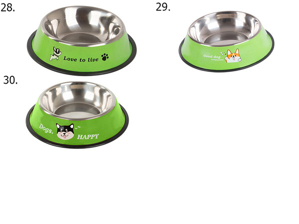 Metal non-slip dog bowl lettering 1l