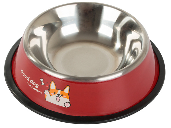 Metal non-slip dog bowl lettering 1l