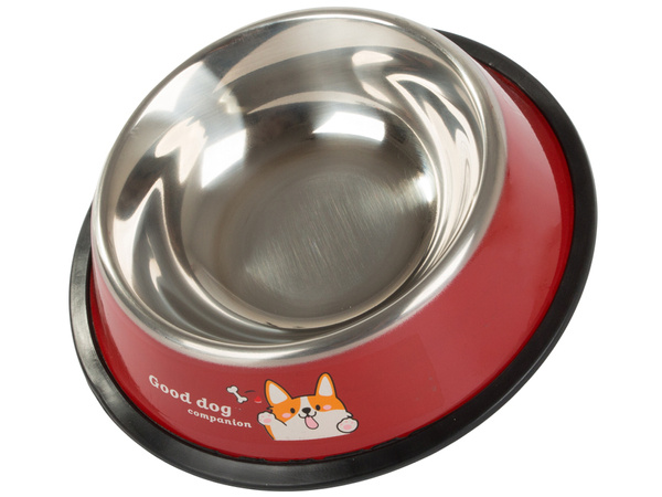 Metal non-slip dog bowl lettering 1l