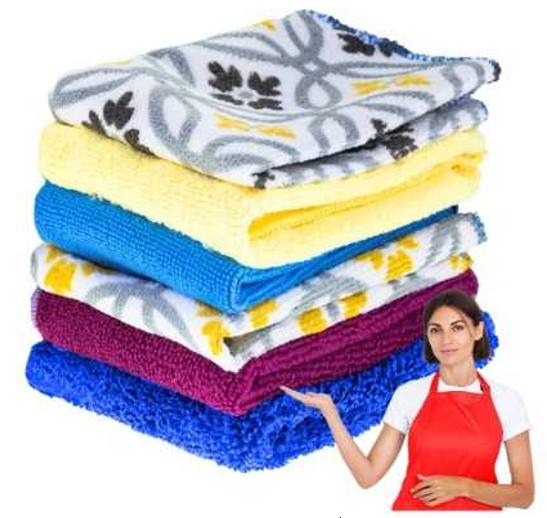 Microfibre cloths cleaning cloths set 6 cleaning set