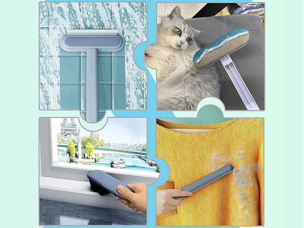 Multi-purpose window cleaning brush