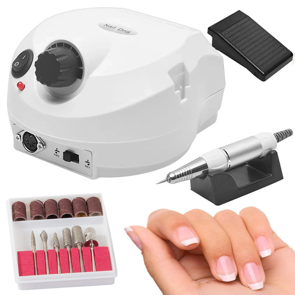 Nail milling machine manicure pedicure + cutters 65w professional for home