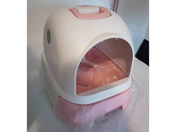 PINK SLIDING CAT LITTER BOX (4)