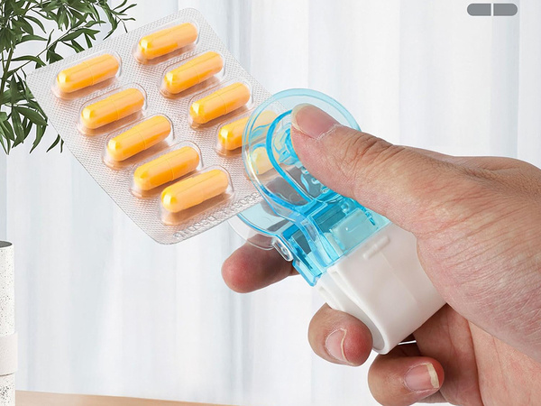 Pill remover for squeezing pills out of packs