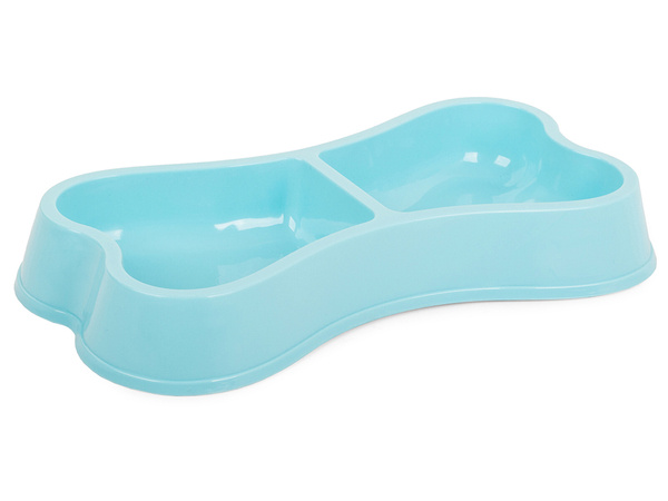 Plastic bowl for dog cat double 0.25l