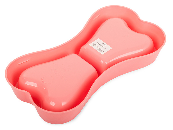 Plastic bowl for dog cat double 0.25l