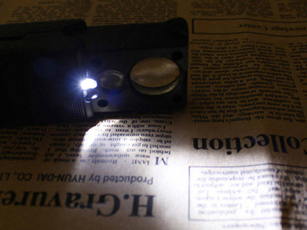 Pocket magnifier jubil. Uv extended led 30x 60x