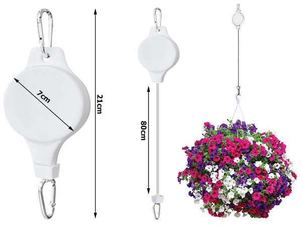 Pot hanger plant hook extendable adjustable handle