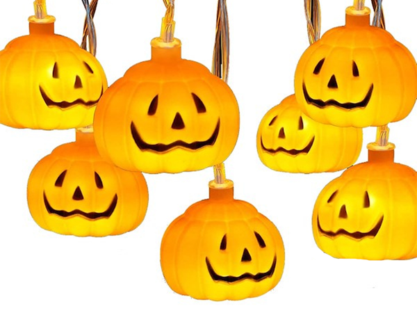 Pumpkin lights 10 led hanging halloween 200cm luminous decoration pumpkin decoration