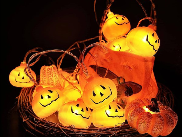 Pumpkin lights 10 led hanging halloween 200cm luminous decoration pumpkin decoration