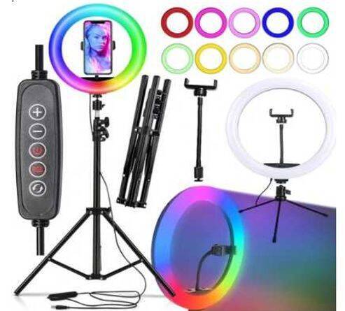 RING LIGHT WITH STAND 12 RGB (30 CM)