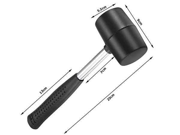 Recoilless rubber paving hammer