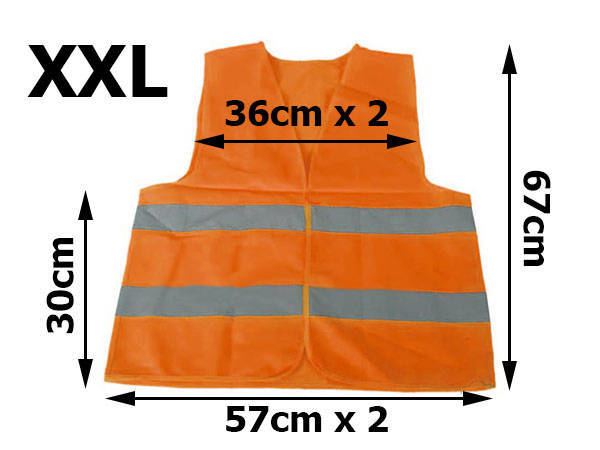 Reflective safety waistcoat orange