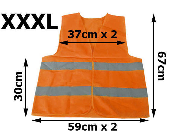 Reflective safety waistcoat orange