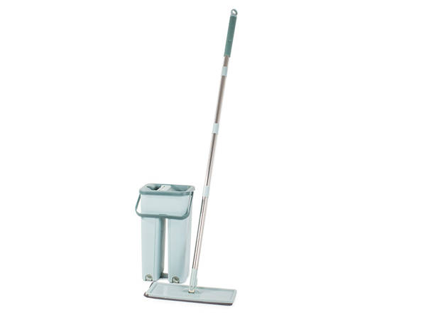 Rotary flat mop two-chamber wringer bucket