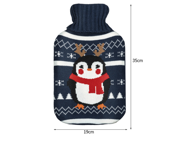 Rubber jumper thermofor large 2l festive water penguin cover