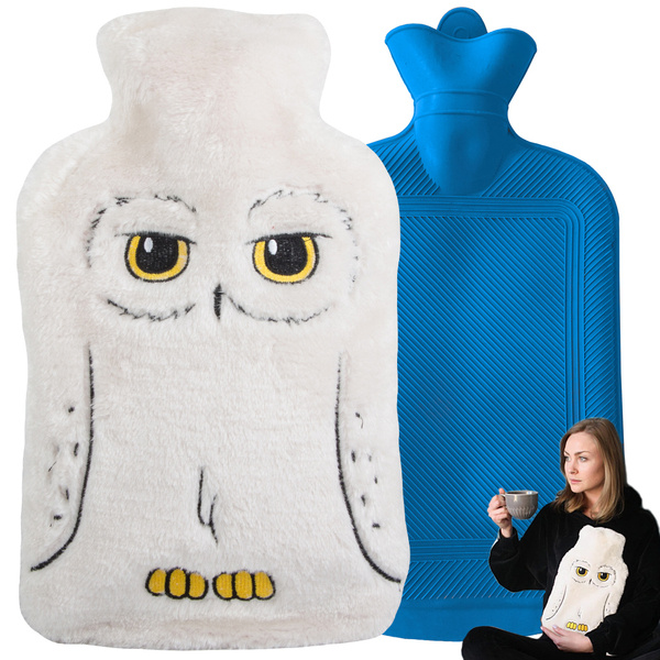 Rubber water heater with cover owl plush warmer for children