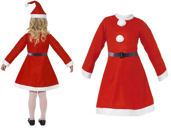 Santa claus costume for a girl hat