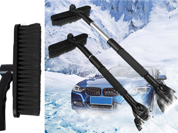 Scraper brush telescopic brush folding for car windows snow ice