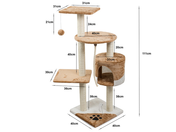 Scratching post for a cat tree house lair 111cm