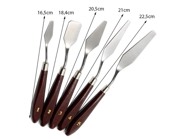 Set of painting spatulas 5 pieces