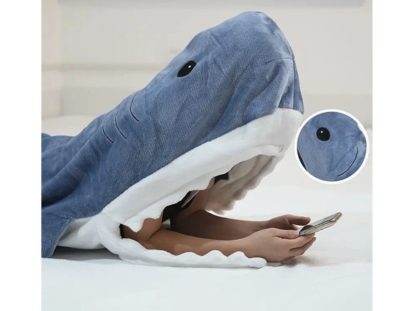 Shark blanket pyjamas sleepwear costume warm winter hoodie thick xl