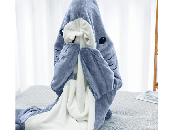 Shark blanket pyjamas sleepwear costume warm winter hoodie thick xl