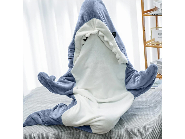 Shark blanket pyjamas sleepwear costume warm winter hoodie thick xl