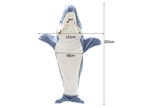 Shark blanket pyjamas sleepwear costume warm winter hoodie thick xl