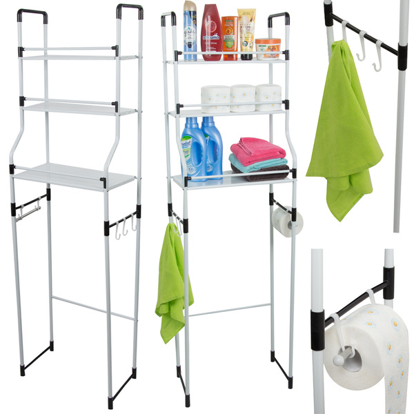 Shelf over toilet stand bathroom cabinet 3 shelf organiser