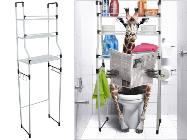 Shelf over toilet stand bathroom cabinet 3 shelf organiser