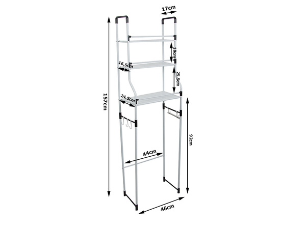 Shelf over toilet stand bathroom cabinet 3 shelf organiser