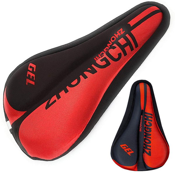 Shock-absorbing gel pad for bicycle saddle 3d cover profiled