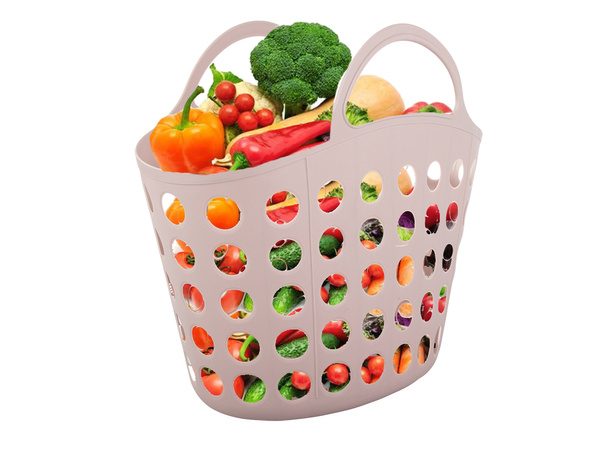 Shopping basket handy for mushrooms vegetables fruit handles for picnic