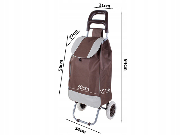 Shopping trolley wheeled shopping bag solid