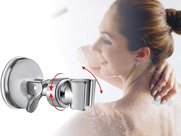 Shower handset holder swivel head strong suction cup shower