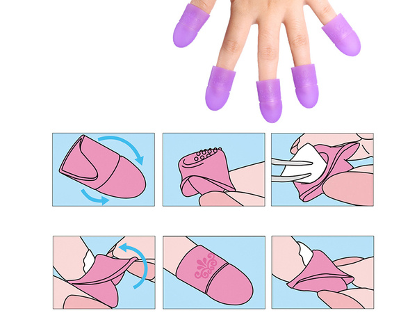 Silicone clips for removing hybrids, gels and acrylics