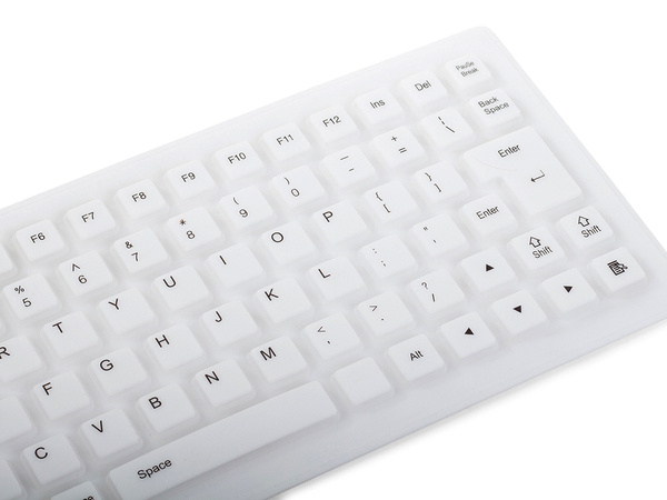 Silicone rubber keyboard white usb noiseless