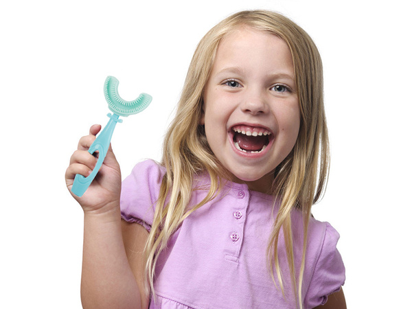 Silicone toothbrush for children u 360