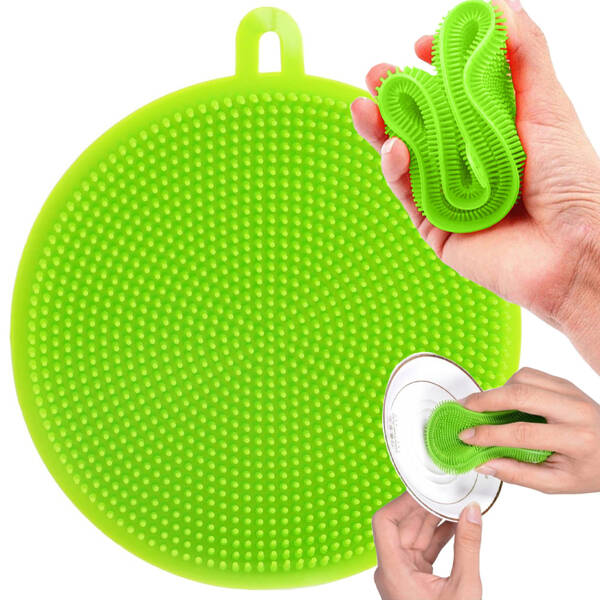 Silicone washer sponge scouring brush vegetable scouring brush