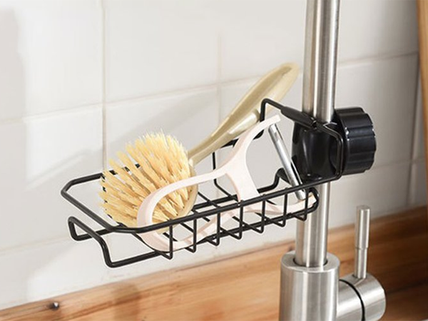 Sink organiser kitchen basket tap shelf