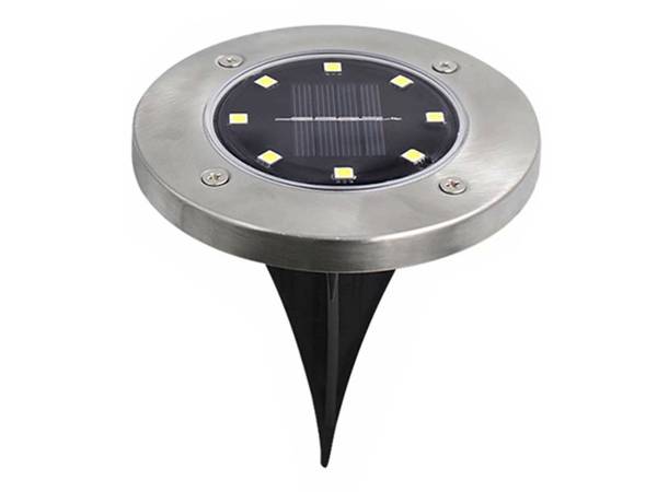 Solar disk garden lights twilight sensor 4pcs