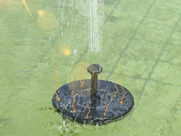 Solar garden fountain pump floating pond