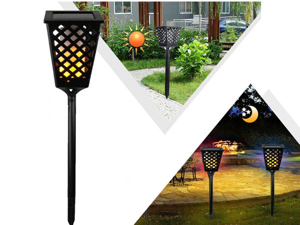Solar garden lamp torch lantern sensor