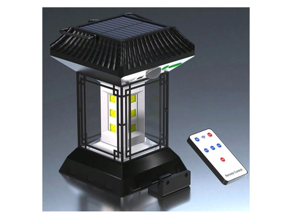 Solar lamp with twilight movement sensor 5 modes 60 led cob with remote control