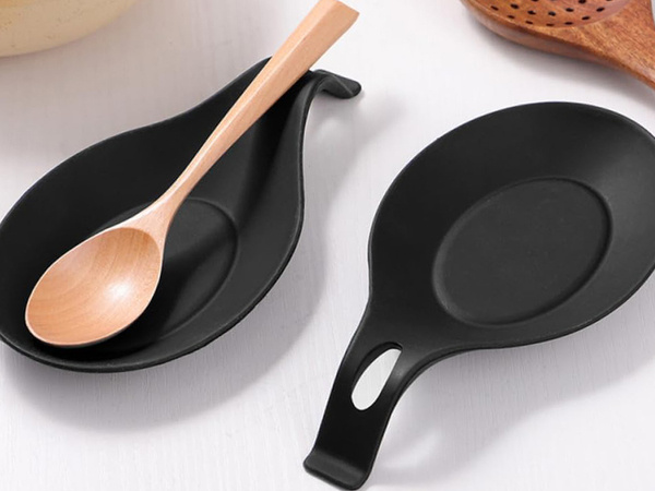 Spoon rest silicone drainer utensils under ladle