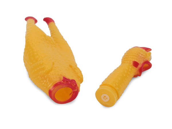 Squeaky dog toy chicken chew rubber 31cm