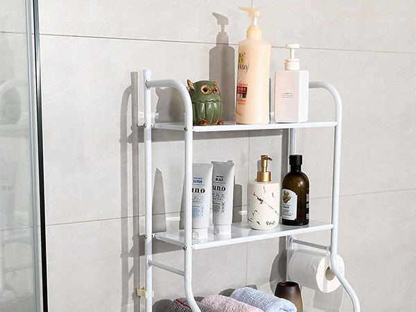 Standing shelf over washing machine laundry rack bathroom cabinet 3 shelves